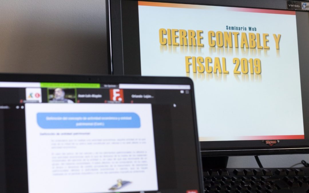Celebrados varios Seminarios Web sobre: Renta 2019 | Cierre Contable y Fiscal 2019 | Novedades DIC y RIC