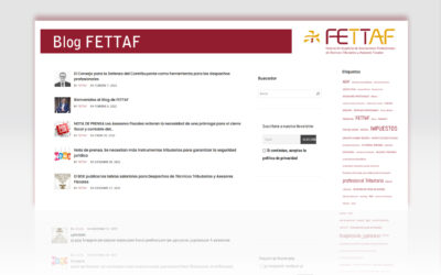 La Federación Española de Asociaciones Profesionales de Técnicos Tributarios y Asesores Fiscales presenta su BLOG FETTAF