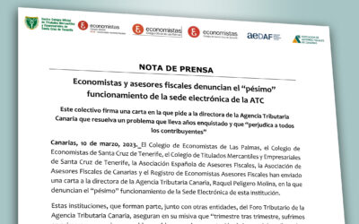 Economistas y asesores fiscales denuncian el “pésimo” funcionamiento de la sede electrónica de la ATC